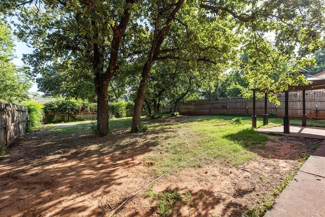 3513 Terry Way, Del City, OK 73115 - fenced backyard featuring a patio area