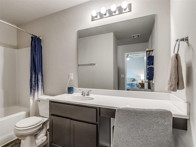 10408 NW 17th St, Oklahoma City, OK 73127 - bathroom with vanity, shower / tub combo, and ensuite bathroom