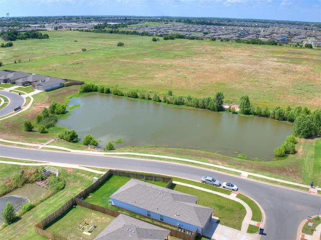10408 NW 17th St, Oklahoma City, OK 73127 - aerial perspective of suburban area with a nearby body of water