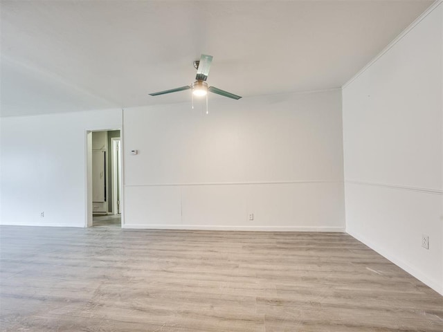 6908 NW 36th St, Bethany, OK 73008 - spare room with light wood finished floors and a ceiling fan