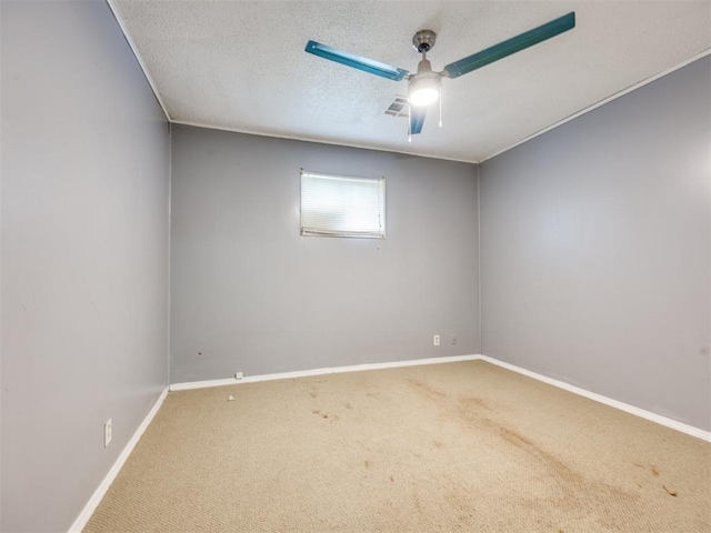 6908 NW 36th St, Bethany, OK 73008 - carpeted empty room featuring a ceiling fan and a textured ceiling