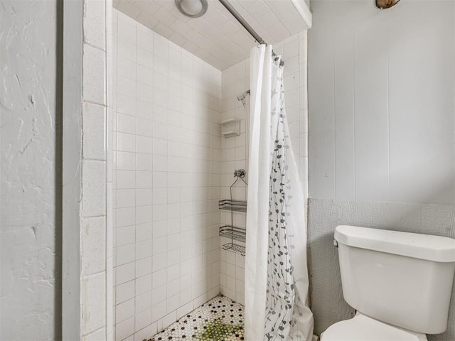 6908 NW 36th St, Bethany, OK 73008 - bathroom with toilet and a shower stall