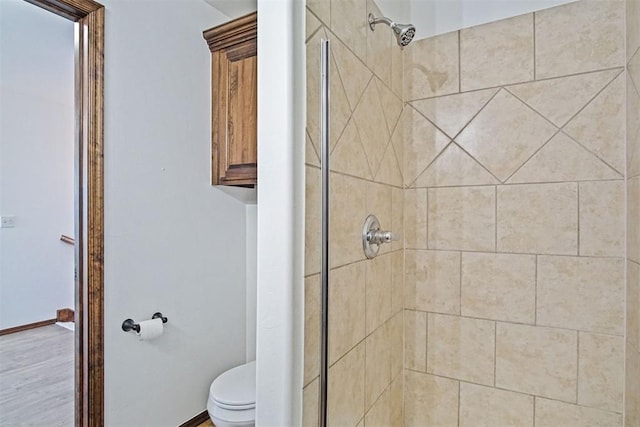 917 Erinova Dr, Yukon, OK 73099 - full bathroom with a shower stall and wood finished floors