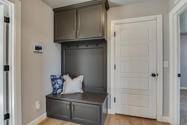 6420 SE 88th St, Oklahoma City, OK 73135 - mudroom with baseboards and light wood-style flooring