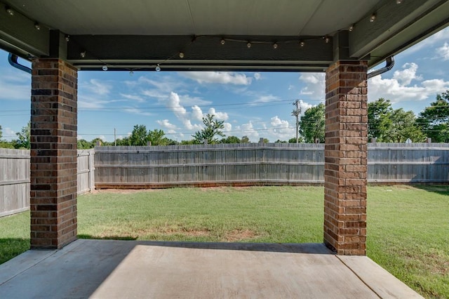 6420 SE 88th St, Oklahoma City, OK 73135 - fenced backyard with a patio area