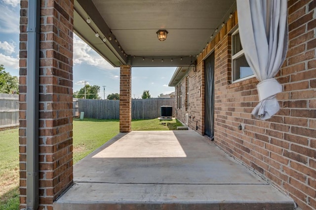 6420 SE 88th St, Oklahoma City, OK 73135 - fenced backyard featuring a patio