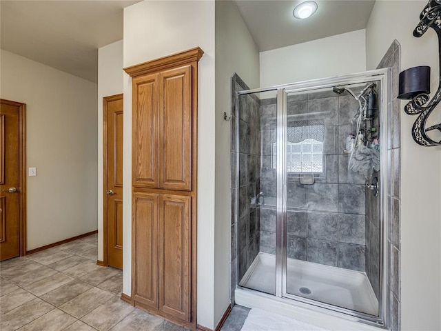 9021 NW 81st St, Yukon, OK 73099 - full bath featuring a shower stall and tile patterned flooring
