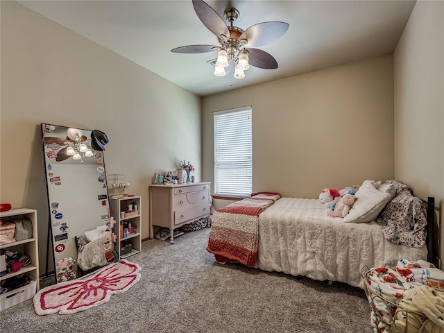 9021 NW 81st St, Yukon, OK 73099 - carpeted bedroom with ceiling fan