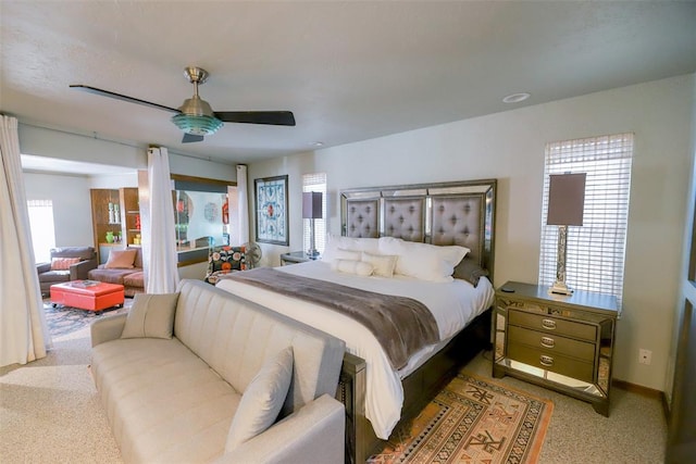 2202 NW 45th St, Oklahoma City, OK 73112 - bedroom featuring carpet flooring and ceiling fan