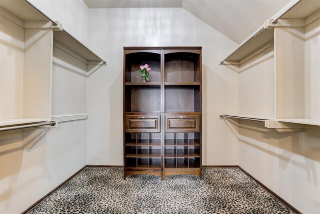 921 Tea Rose Dr, Yukon, OK 73099 - walk in closet featuring vaulted ceiling