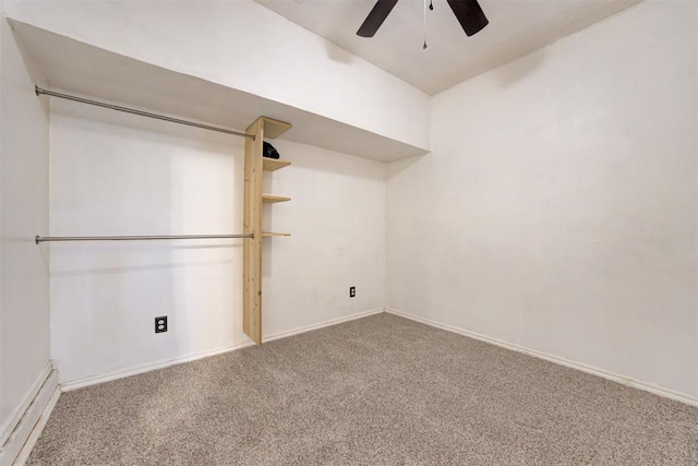921 Tea Rose Dr, Yukon, OK 73099 - carpeted empty room with ceiling fan and baseboards