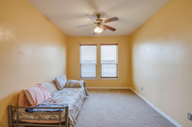 4621 Deer Ridge Blvd, Yukon, OK 73099 - sitting room featuring ceiling fan and carpet