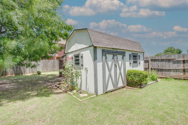 4621 Deer Ridge Blvd, Yukon, OK 73099 - view of shed featuring a fenced backyard