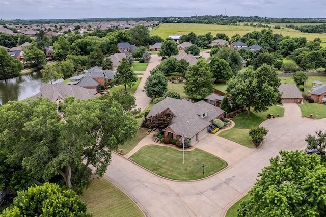 4719 W Two Lakes Ave, Norman, OK 73072 - aerial perspective of suburban area with a nearby body of water