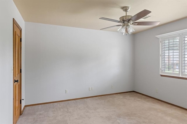 4719 W Two Lakes Ave, Norman, OK 73072 - unfurnished room with light colored carpet and a ceiling fan