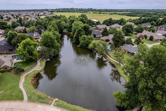 4719 W Two Lakes Ave, Norman, OK 73072 - aerial view of property's location featuring a nearby body of water and nearby suburban area
