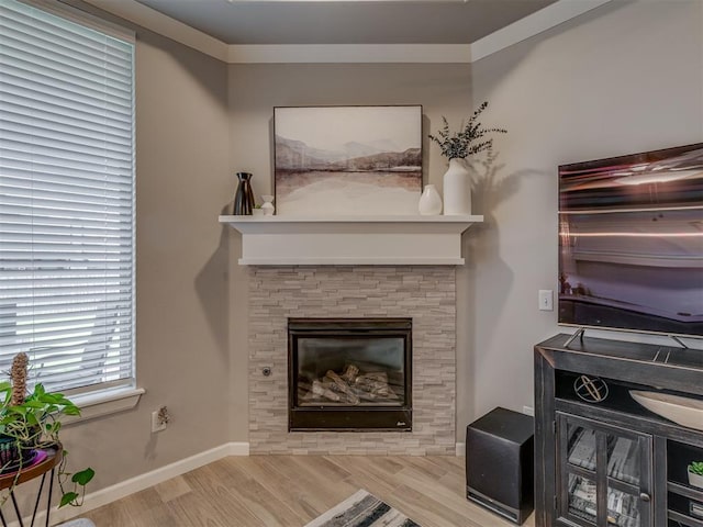 10101 NW 137th St, Yukon, OK 73099 - detailed view of wood finished floors and a fireplace