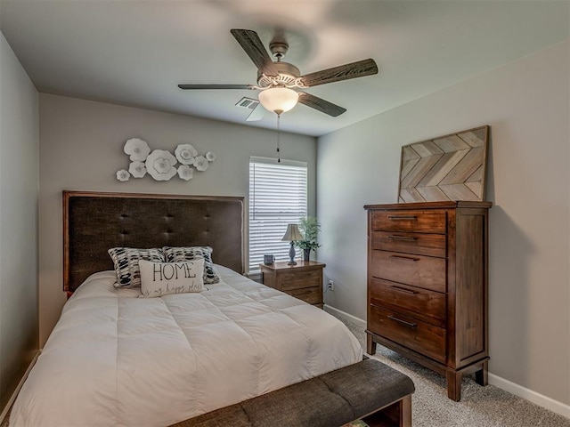 10101 NW 137th St, Yukon, OK 73099 - bedroom featuring carpet and a ceiling fan