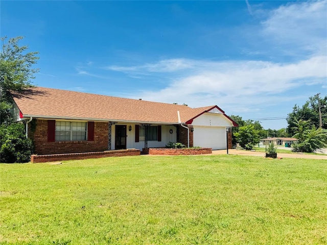 302 NE 60th St, Oklahoma City, OK 73105 - single story home featuring concrete driveway, an attached garage, and a front yard
