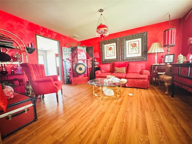 302 NE 60th St, Oklahoma City, OK 73105 - living room with wood finished floors