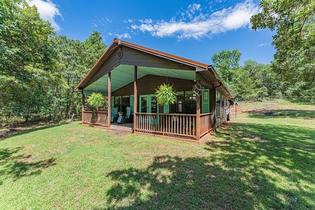 22797 N Henney Rd, Luther, OK 73054 - back of property featuring a yard