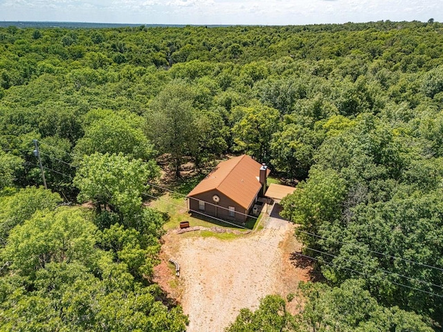 22797 N Henney Rd, Luther, OK 73054 - aerial view of property and surrounding area with a heavily wooded area