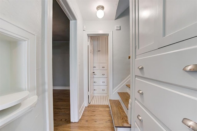 701 NW 46th St, Oklahoma City, OK 73118 - hall featuring light wood-style flooring and baseboards