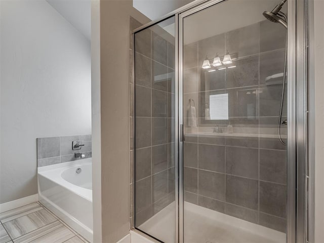 3903 Painted Bird Ln, Norman, OK 73071 - full bath featuring a bath and a stall shower