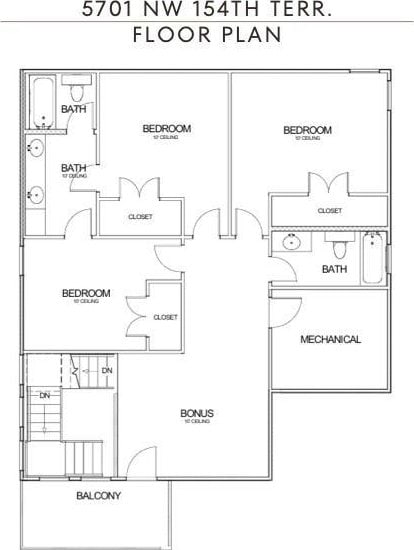5701 NW 154th Ter, Edmond, OK 73013 - view of home floor plan