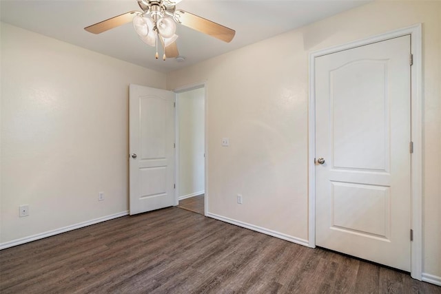 11829 NW 133rd St, Piedmont, OK 73078 - unfurnished bedroom with wood finished floors and ceiling fan