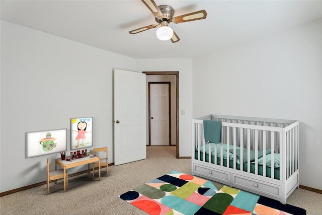 8317 NW 105th St, Oklahoma City, OK 73162 - bedroom featuring carpet floors and a ceiling fan