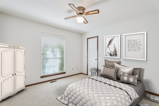 8317 NW 105th St, Oklahoma City, OK 73162 - bedroom featuring light carpet and a ceiling fan