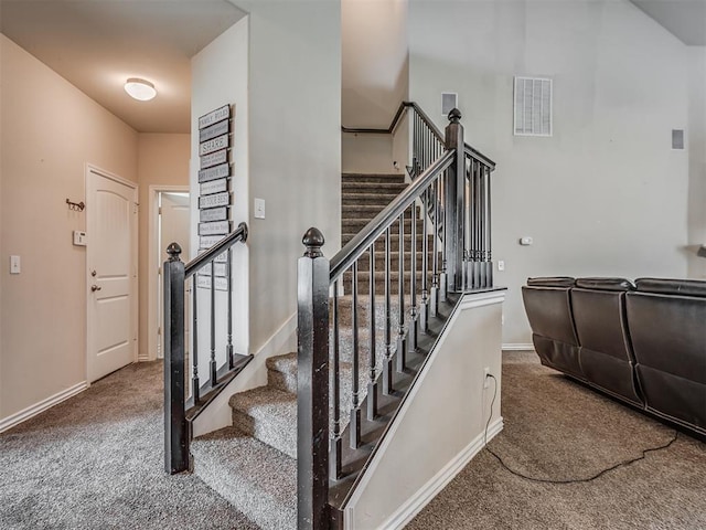 2313 NW 154th St, Edmond, OK 73013 - stairs featuring carpet