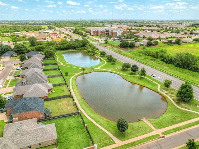 2313 NW 154th St, Edmond, OK 73013 - aerial view of residential area featuring a nearby body of water
