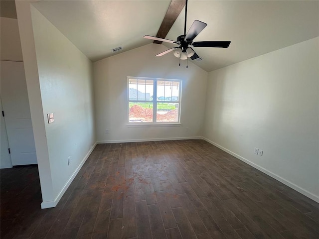 681 Cedar Hill Way, Washington, OK 73093 - spare room with dark wood-style flooring and a ceiling fan