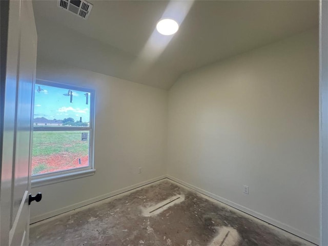 681 Cedar Hill Way, Washington, OK 73093 - spare room featuring baseboards and vaulted ceiling