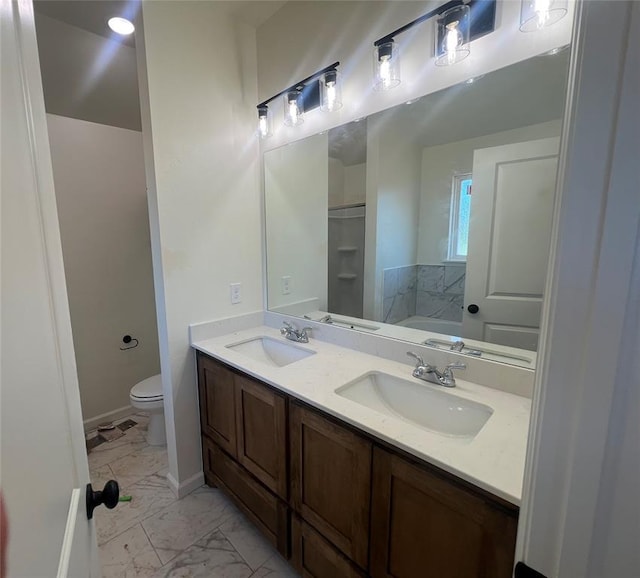 681 Cedar Hill Way, Washington, OK 73093 - full bath with marble finish floors and double vanity