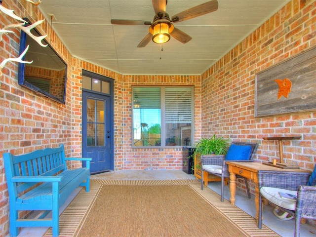 2209 Marjorie Ln, Yukon, OK 73099 - view of patio with a ceiling fan