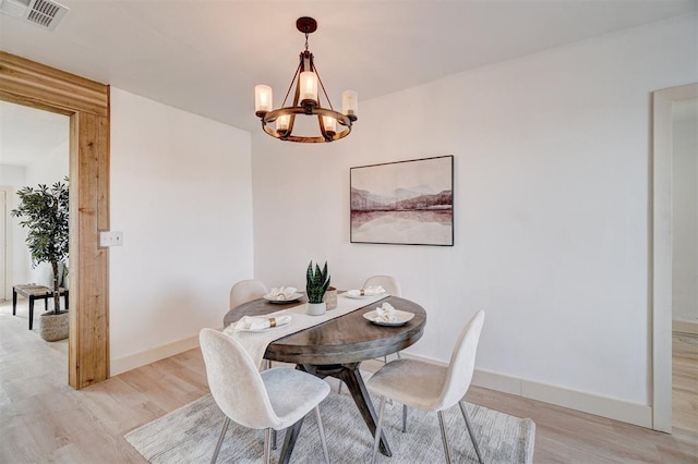 1646 County Road 1245, Tuttle, OK 73089 - dining space with light wood finished floors and a chandelier
