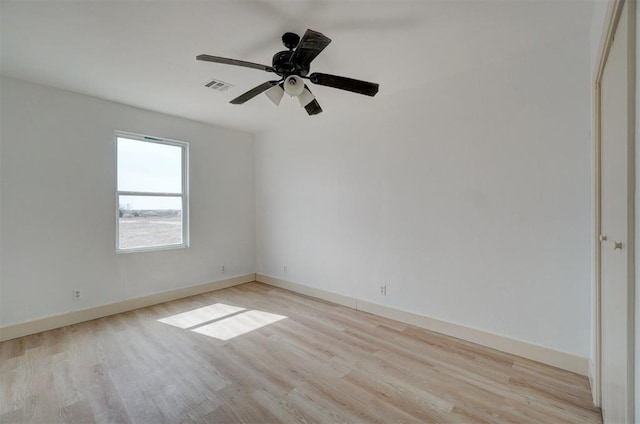 1646 County Road 1245, Tuttle, OK 73089 - spare room with light wood-style floors and ceiling fan