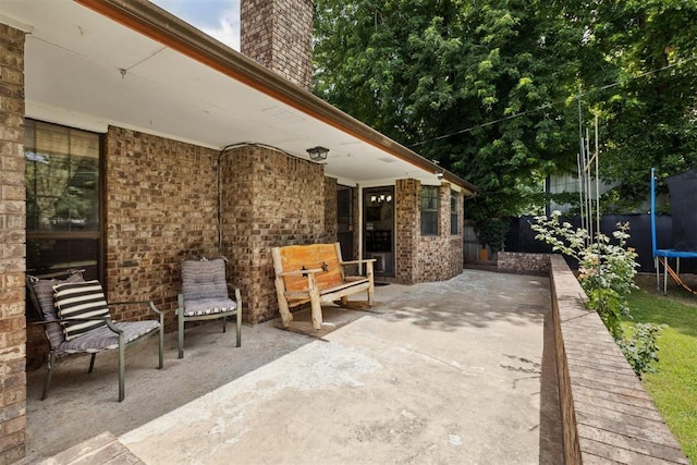 410 E Johnson St, Lexington, OK 73051 - view of patio featuring a trampoline