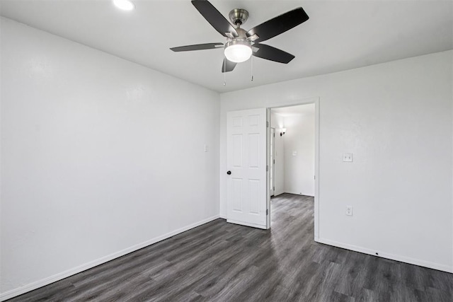 1600 Silver Stone Rd, Blanchard, OK 73010 - unfurnished room featuring dark wood-style flooring and ceiling fan