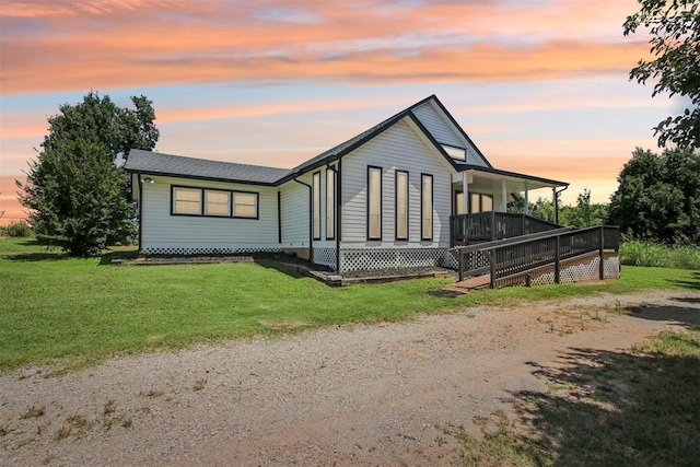 1600 Silver Stone Rd, Blanchard, OK 73010 - view of front facade featuring a porch and a lawn