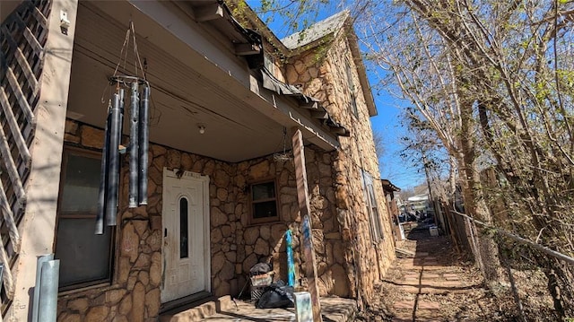 121 N High Ave, Shawnee, OK 74801 - view of home's exterior with stone siding