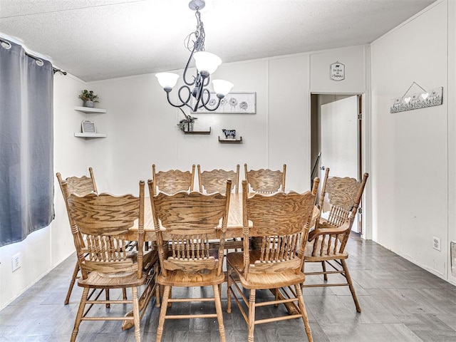 106411 Happy Trails Rd, Mcloud, OK 74851 - dining area with a chandelier and crown molding