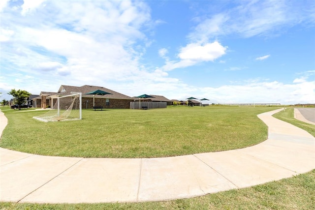 8705 Gibbs Dr, Oklahoma City, OK 73135 - view of yard featuring a sport area