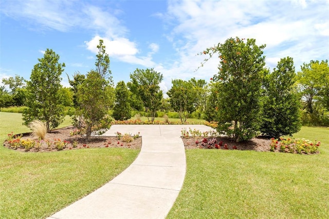 8705 Gibbs Dr, Oklahoma City, OK 73135 - surrounding community with a lawn and view of scattered trees