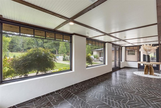 2800 E 15th St, Edmond, OK 73013 - unfurnished sunroom featuring french doors and healthy amount of natural light