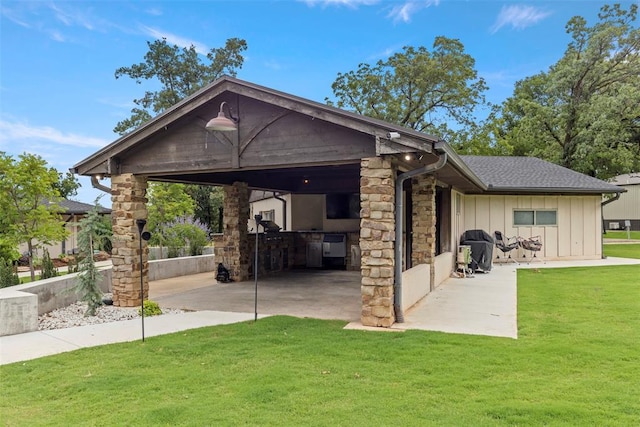 2800 E 15th St, Edmond, OK 73013 - view of patio / terrace with exterior kitchen
