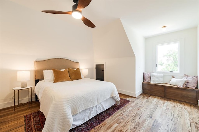 814 NE 18th St, Oklahoma City, OK 73105 - bedroom featuring wood finished floors and a ceiling fan